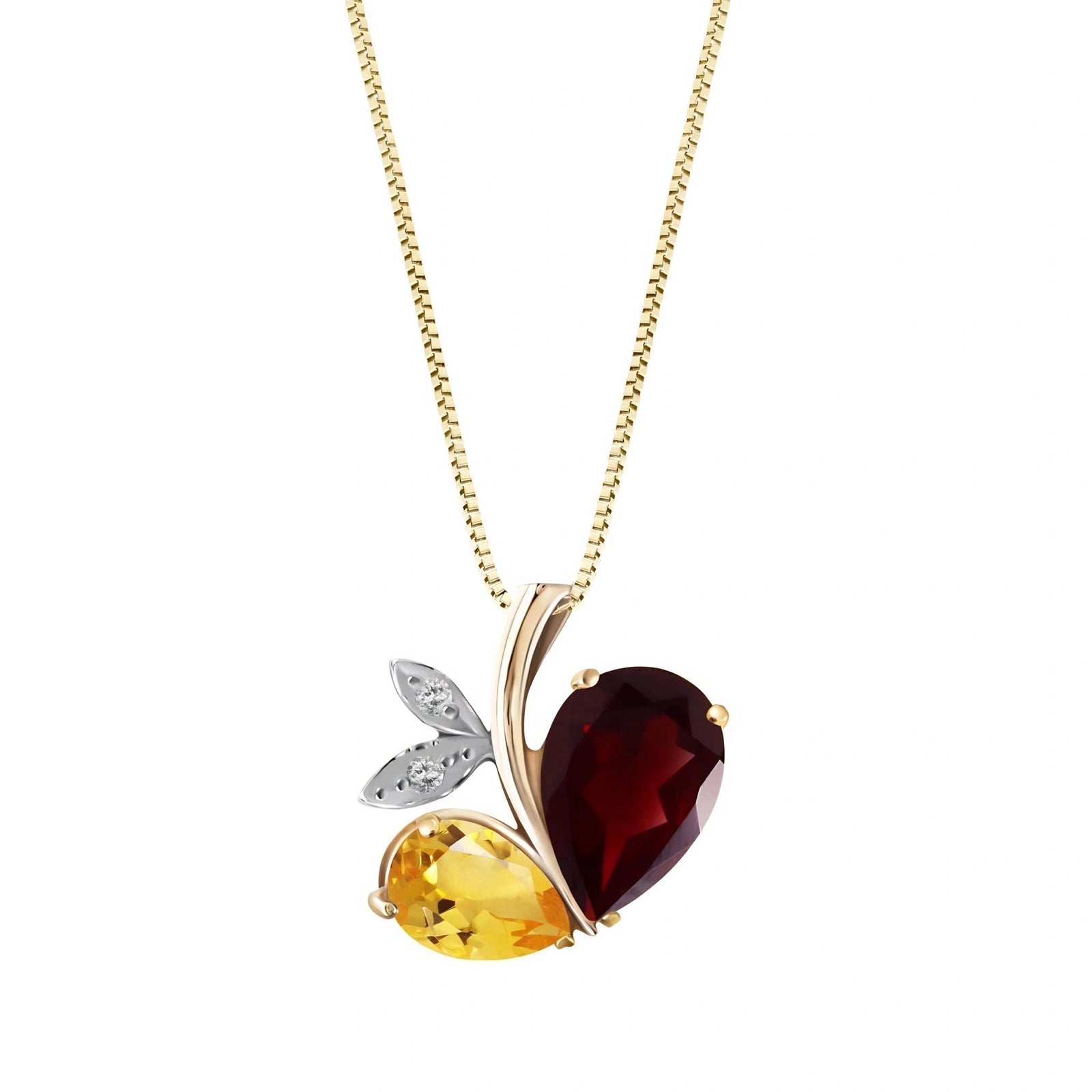 Yellow Gold Pendant Necklace Sapphire 10K — Adelaide