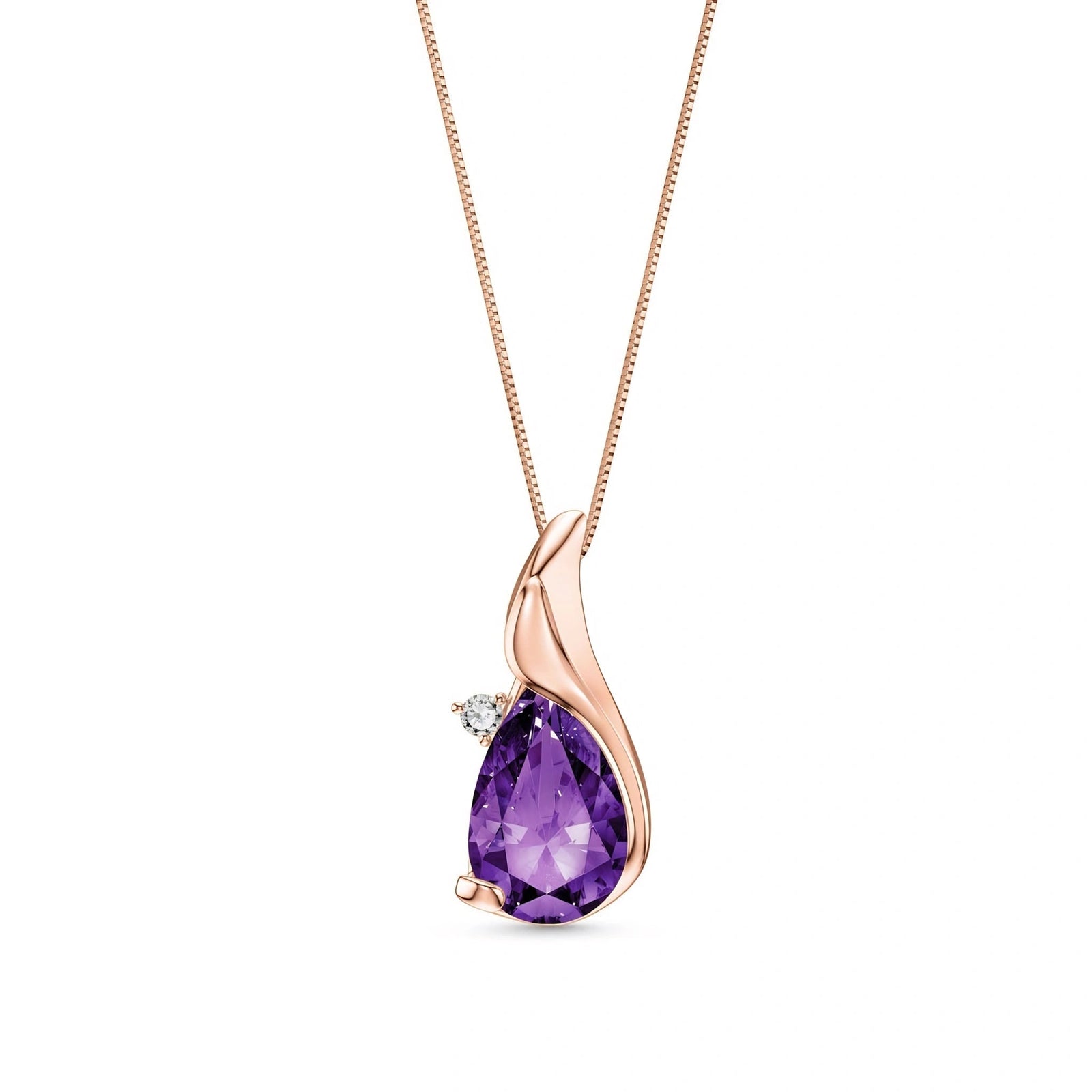 Rose Gold Amethyst & Diamond — Narcisa