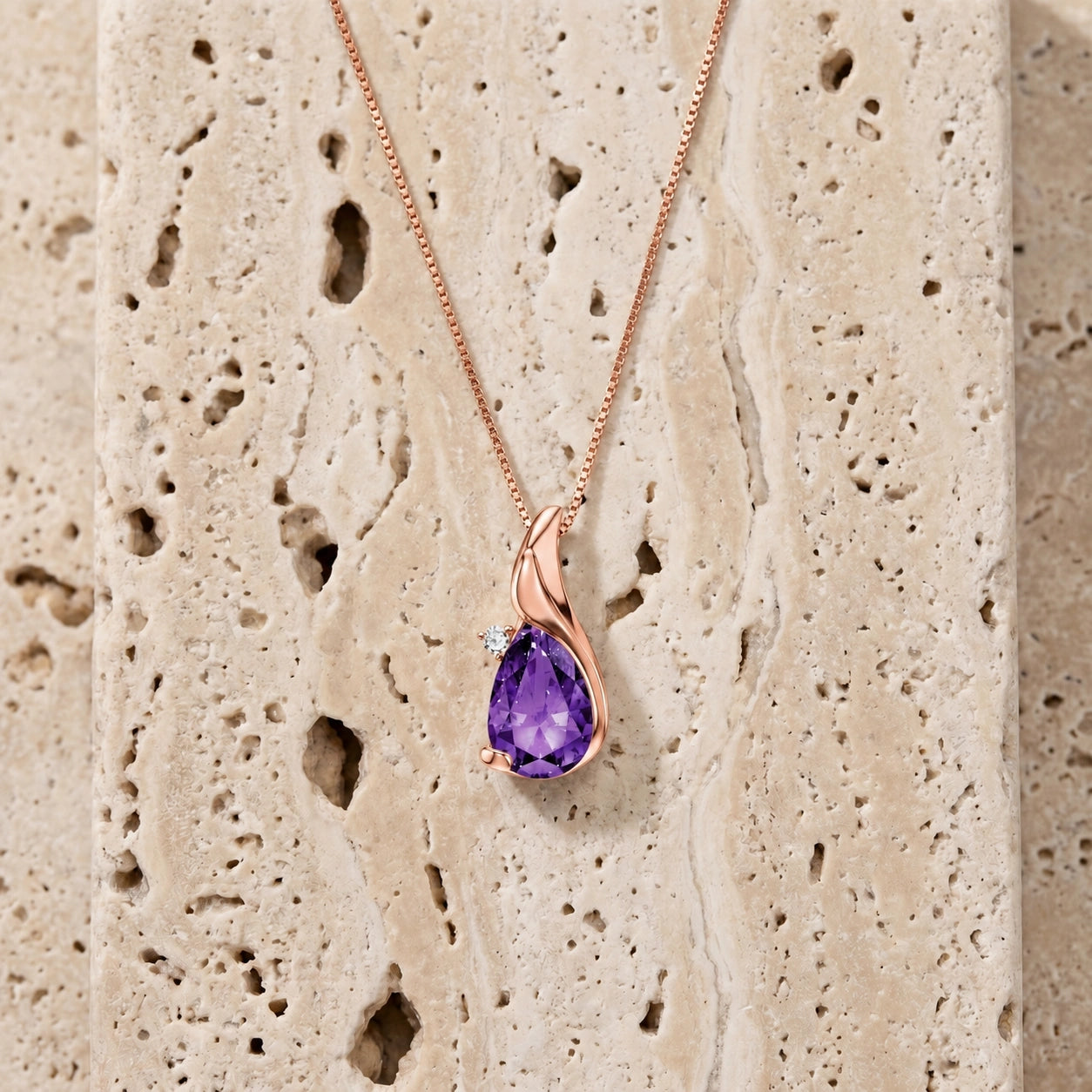 Rose Gold Amethyst & Diamond — Narcisa