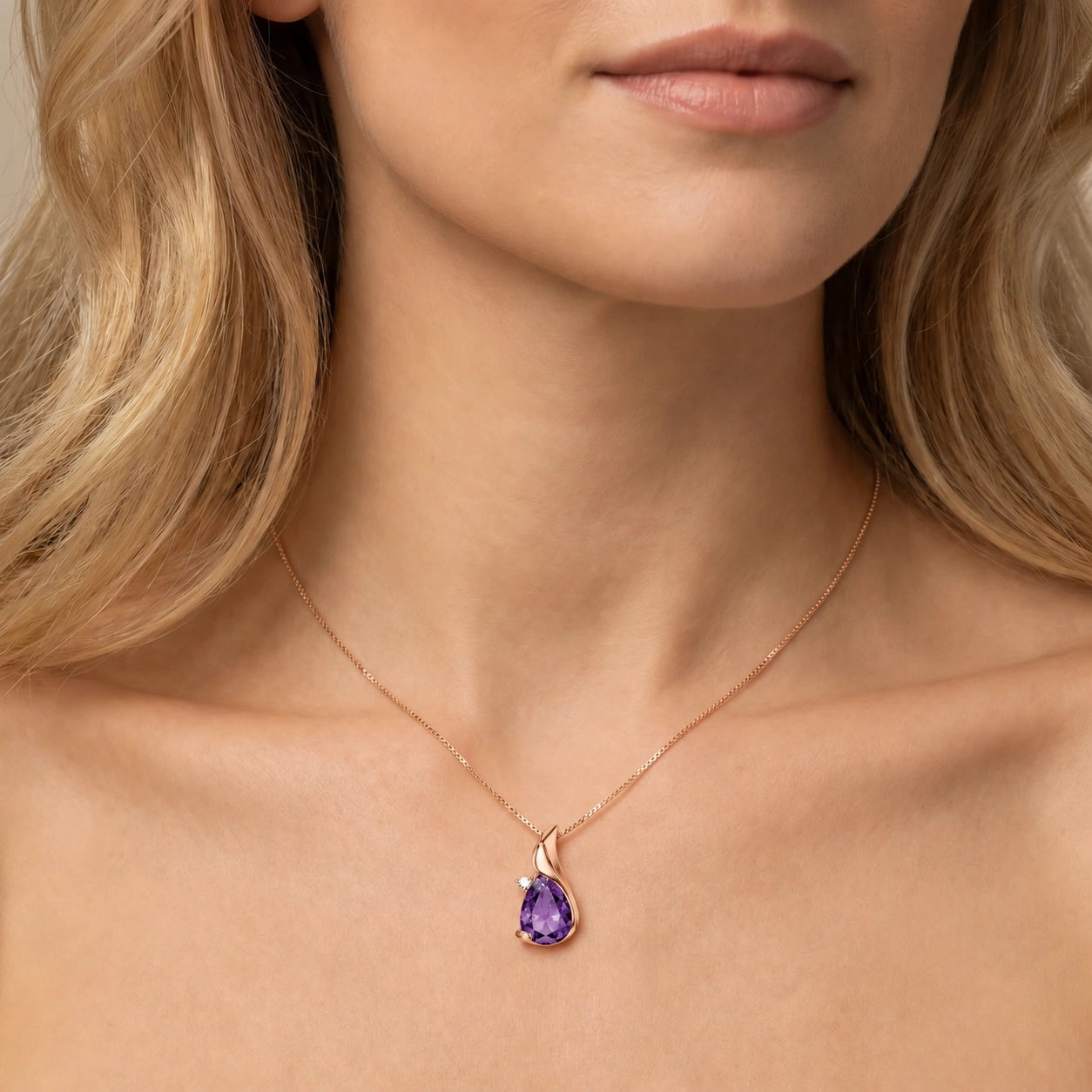 Rose Gold Amethyst & Diamond — Narcisa