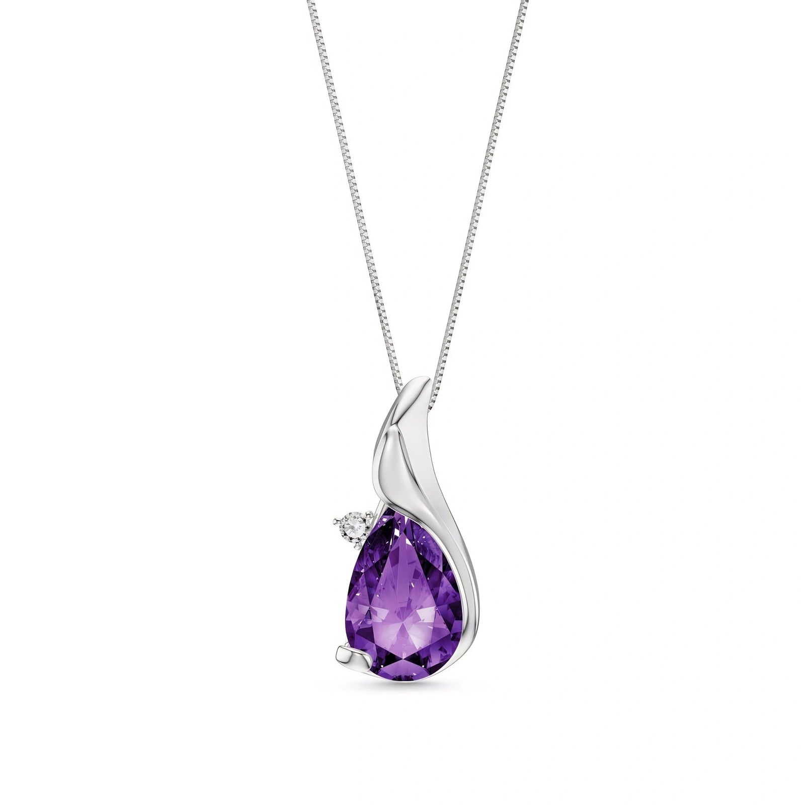 White Gold Amethyst & Diamond — Narcisa