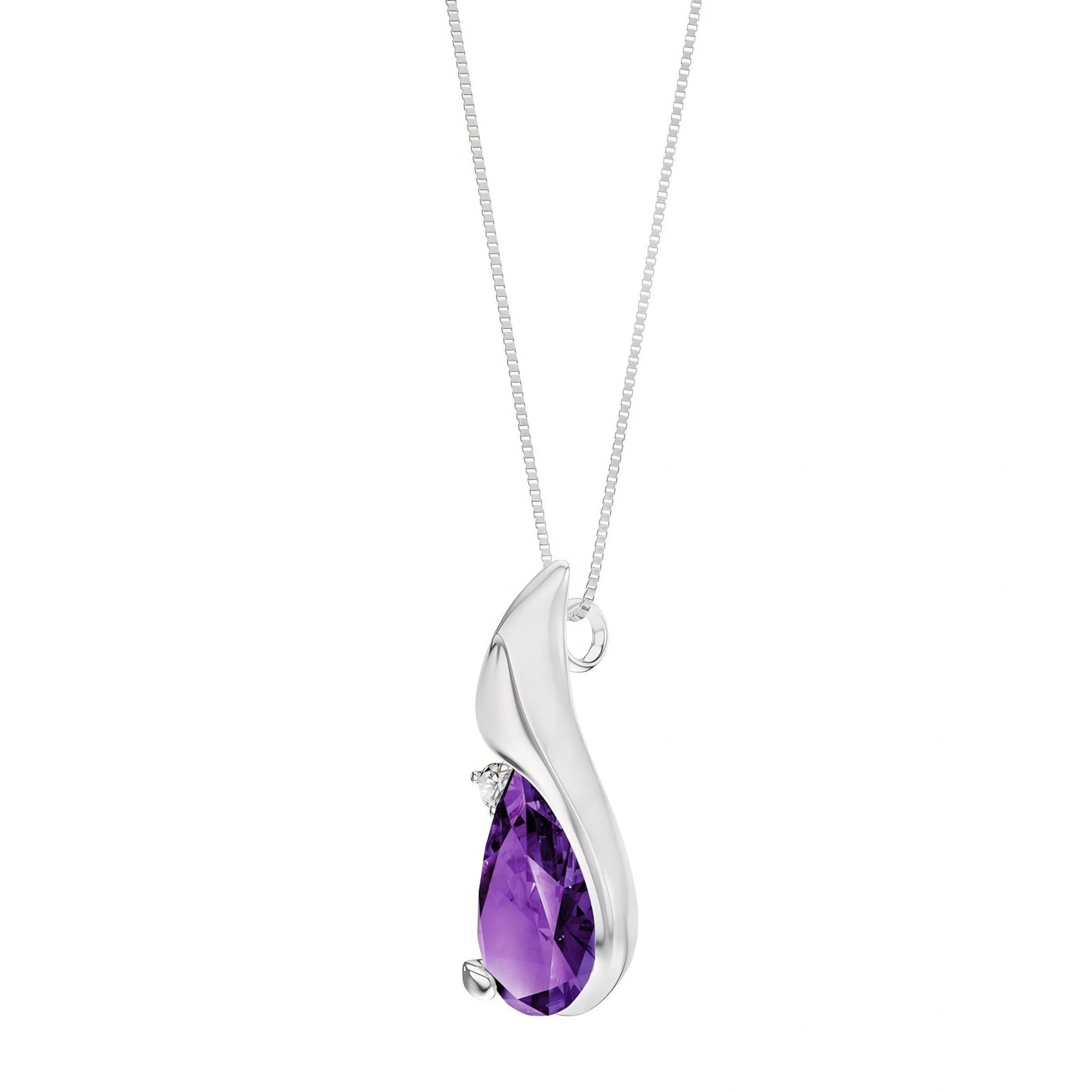 White Gold Amethyst & Diamond — Narcisa