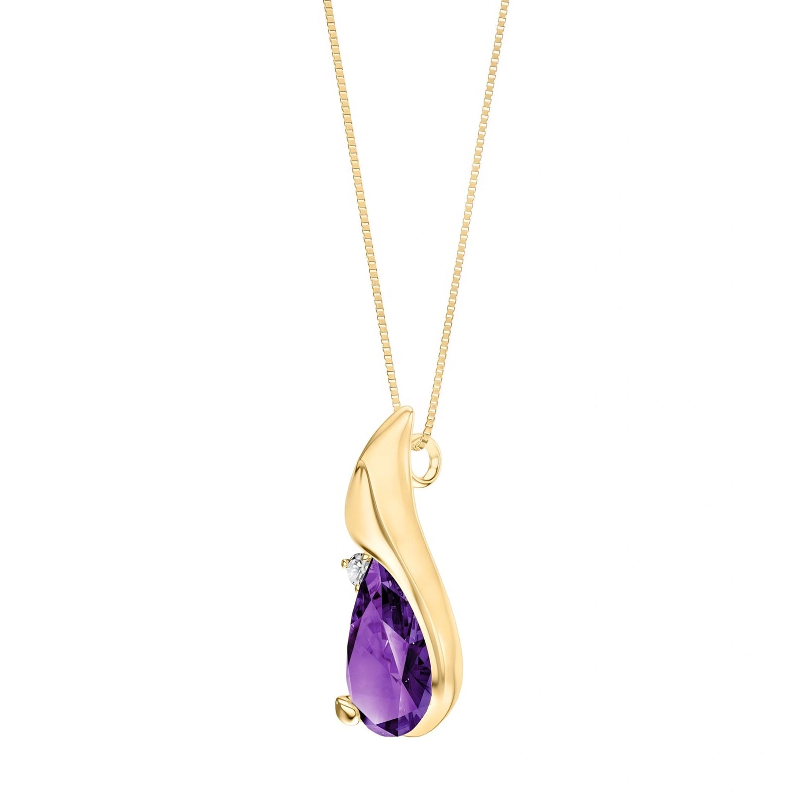Yellow Gold Amethyst & Diamond — Narcisa
