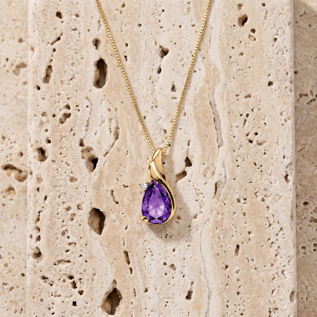 Yellow Gold Amethyst & Diamond — Narcisa
