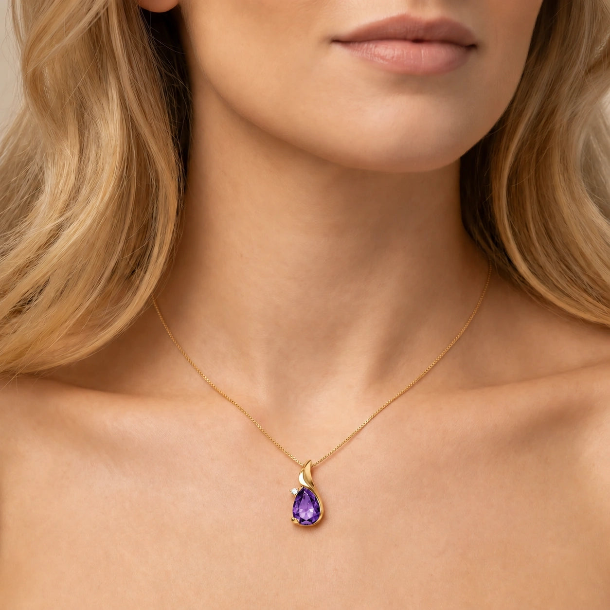 Yellow Gold Amethyst & Diamond — Narcisa