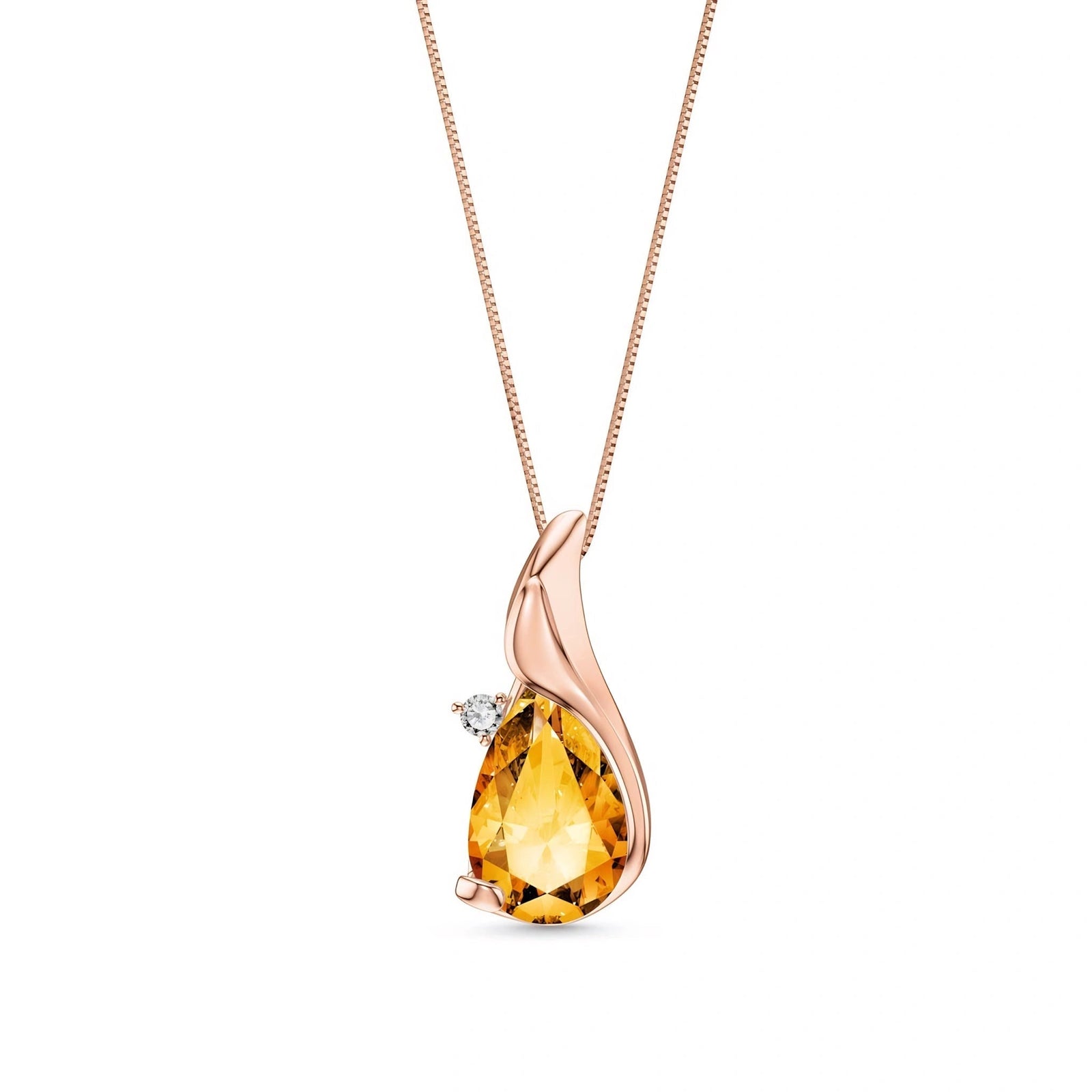 Rose Gold Citrine & Diamond — Narcisa