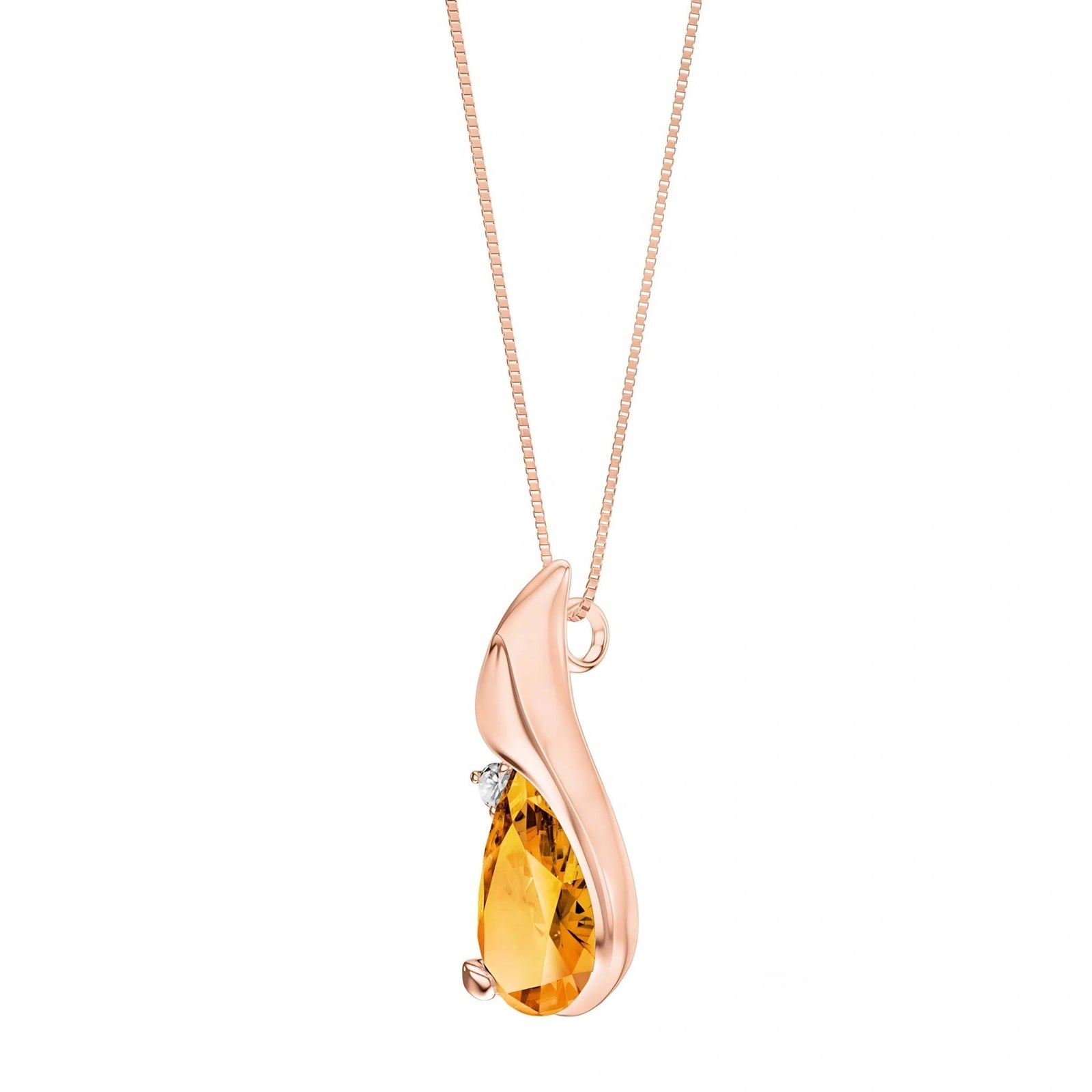 Rose Gold Citrine & Diamond — Narcisa