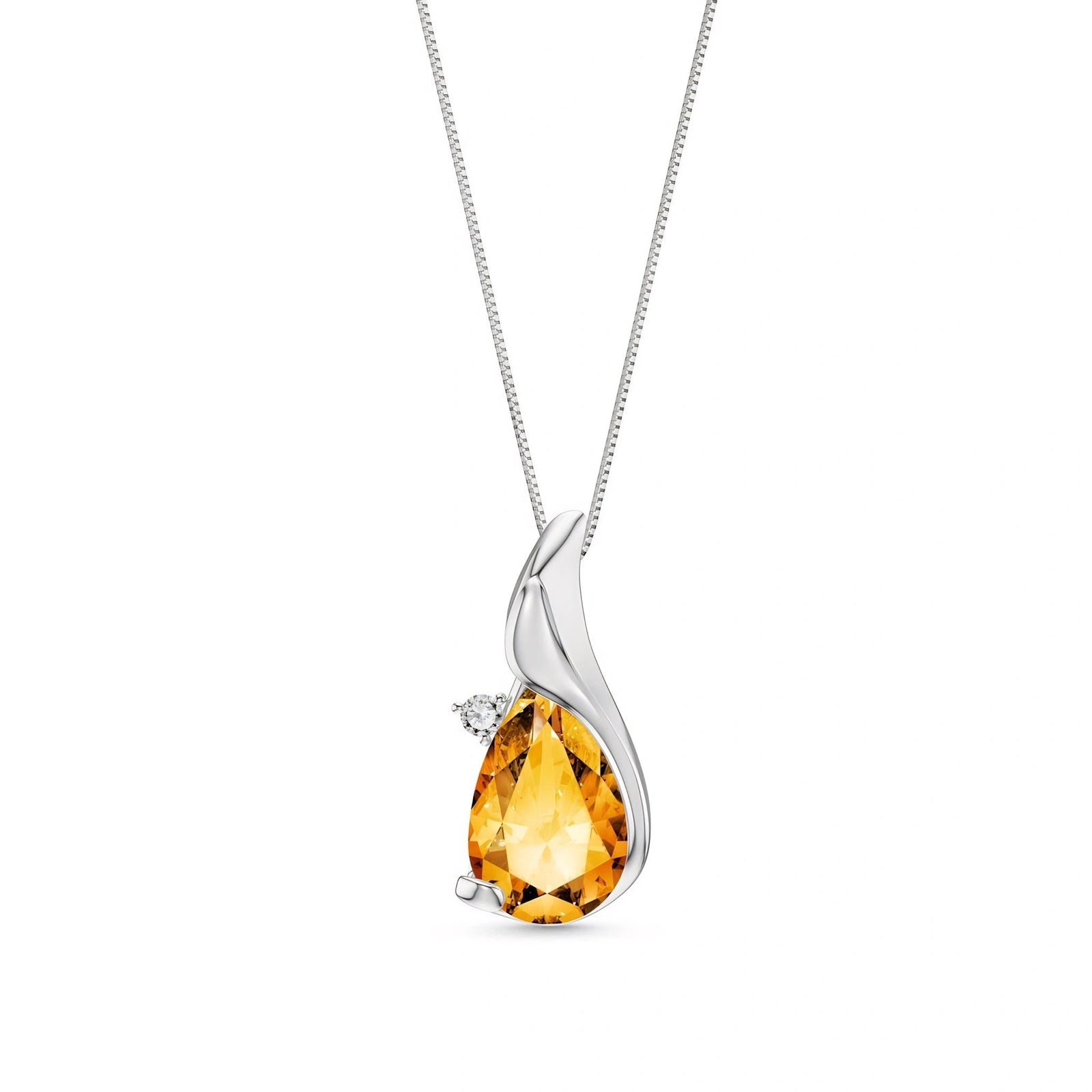 White Gold Citrine & Diamond — Narcisa