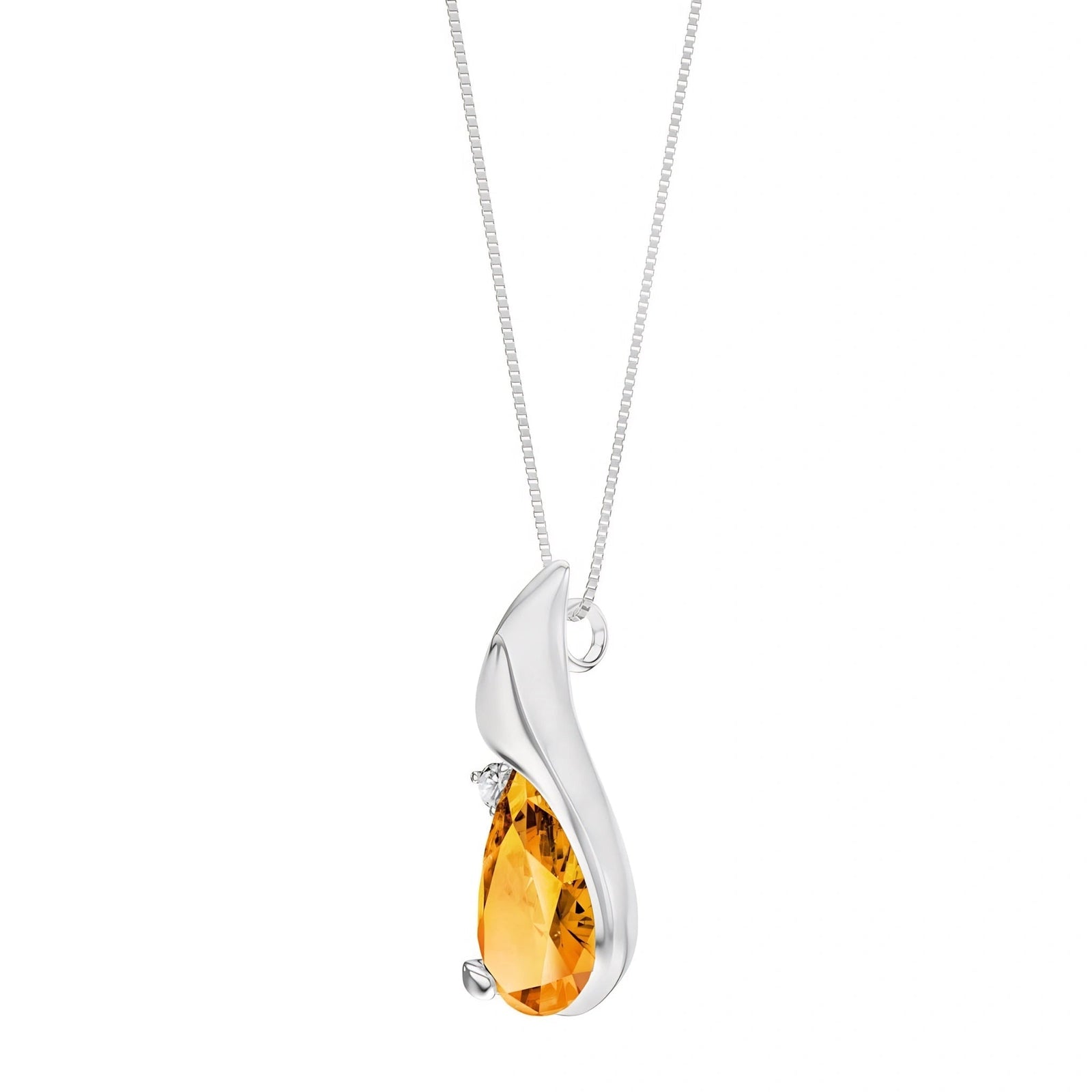 White Gold Citrine & Diamond — Narcisa