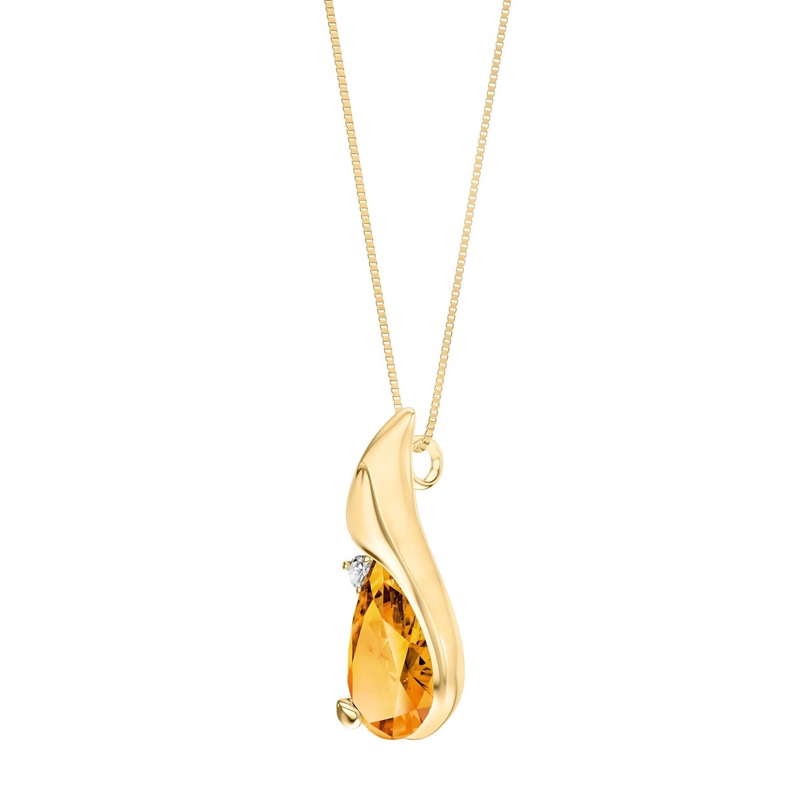 Yellow Gold Citrine & Diamond — Narcisa