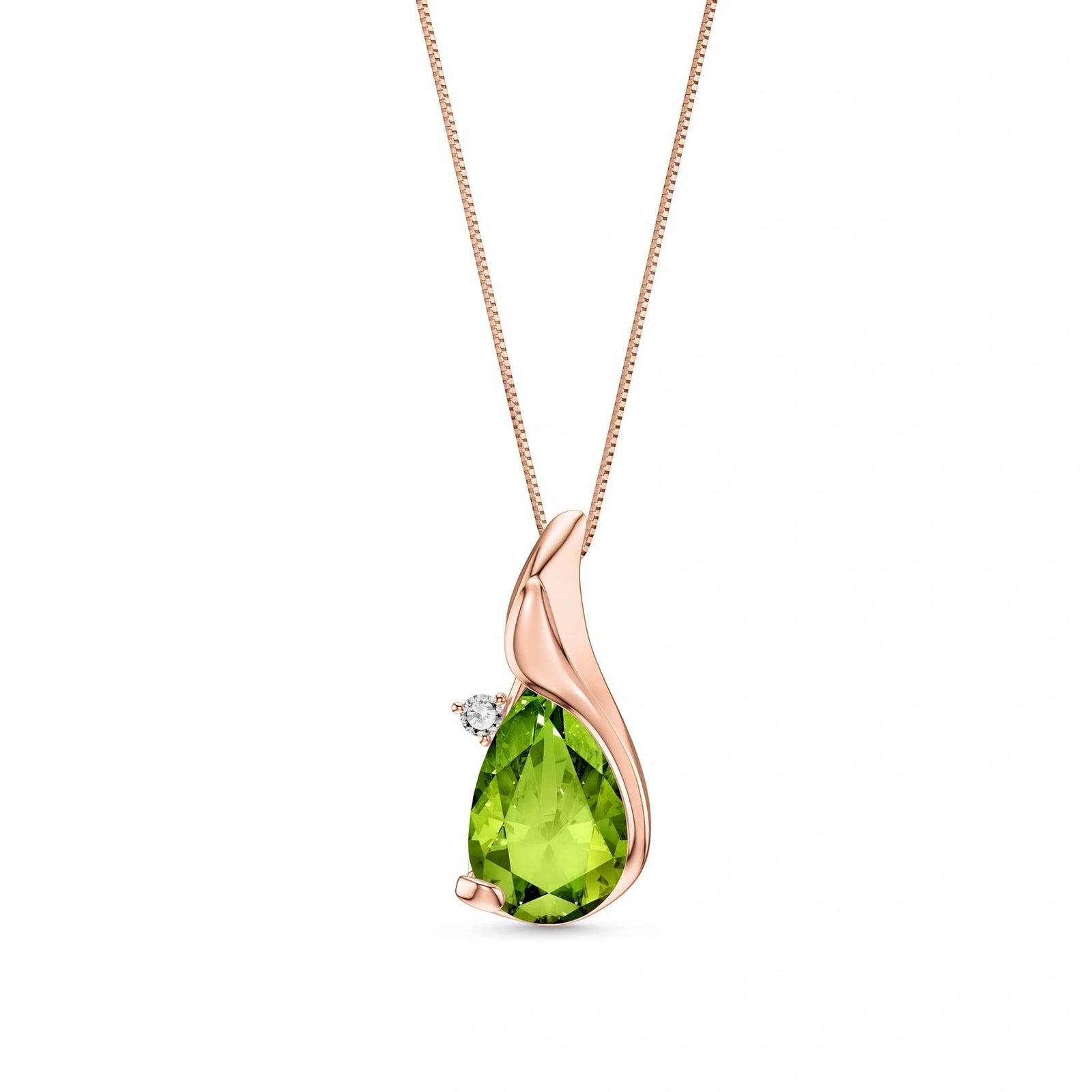 Rose Gold Peridot & Diamond — Narcisa