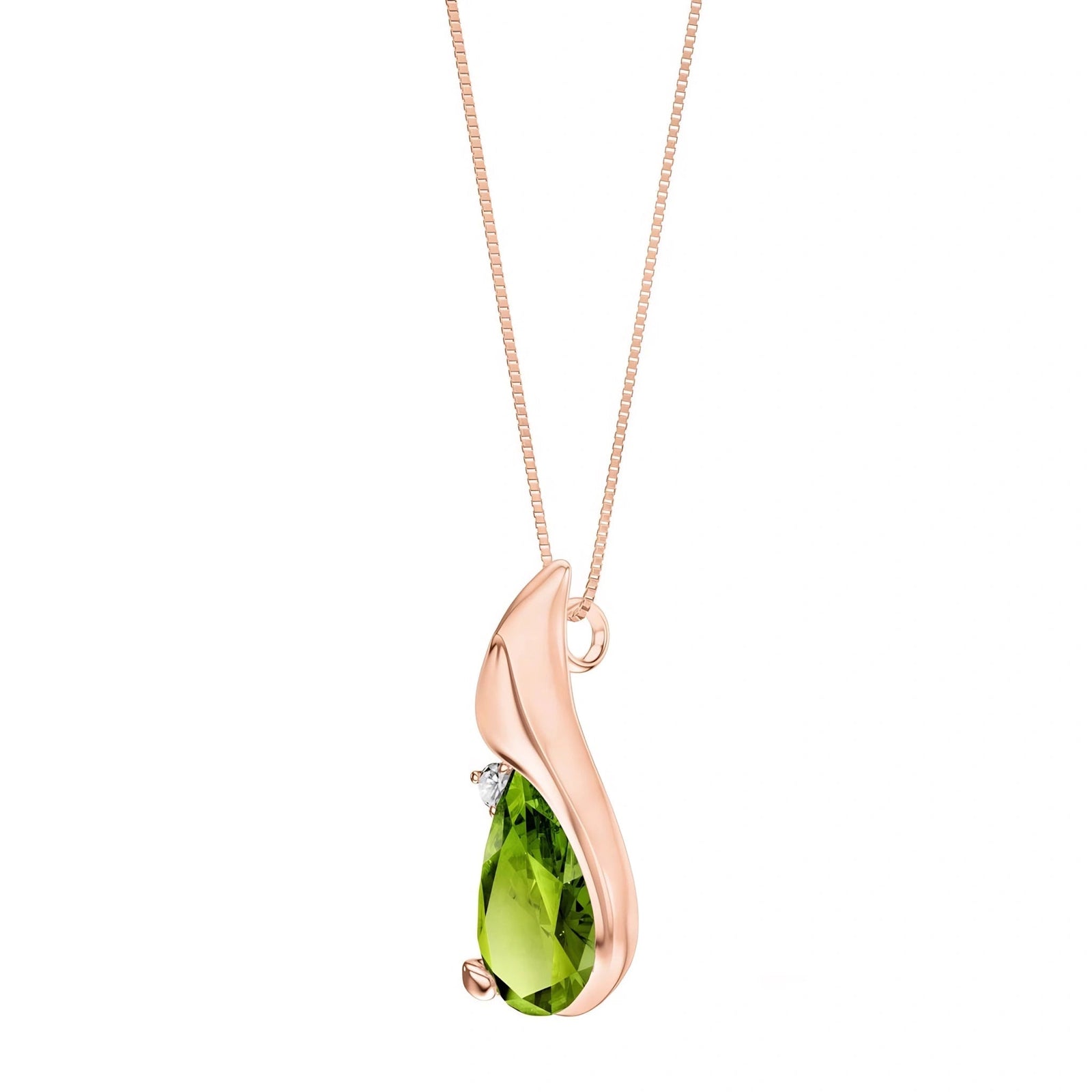 Rose Gold Peridot & Diamond — Narcisa