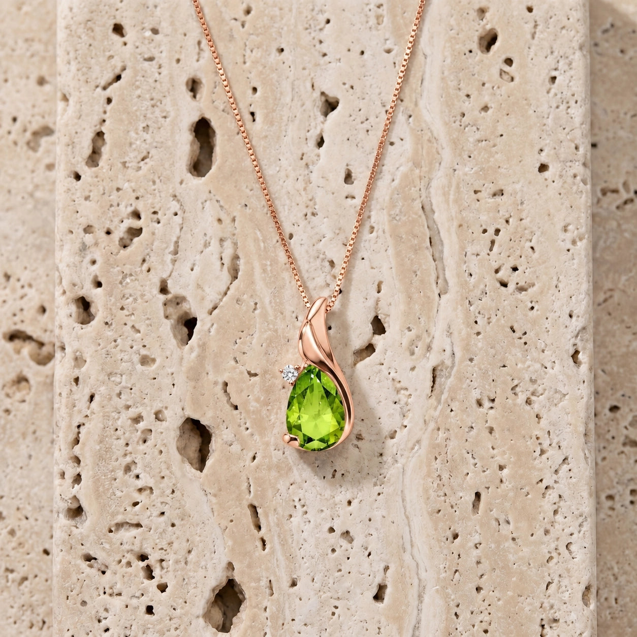Rose Gold Peridot & Diamond — Narcisa