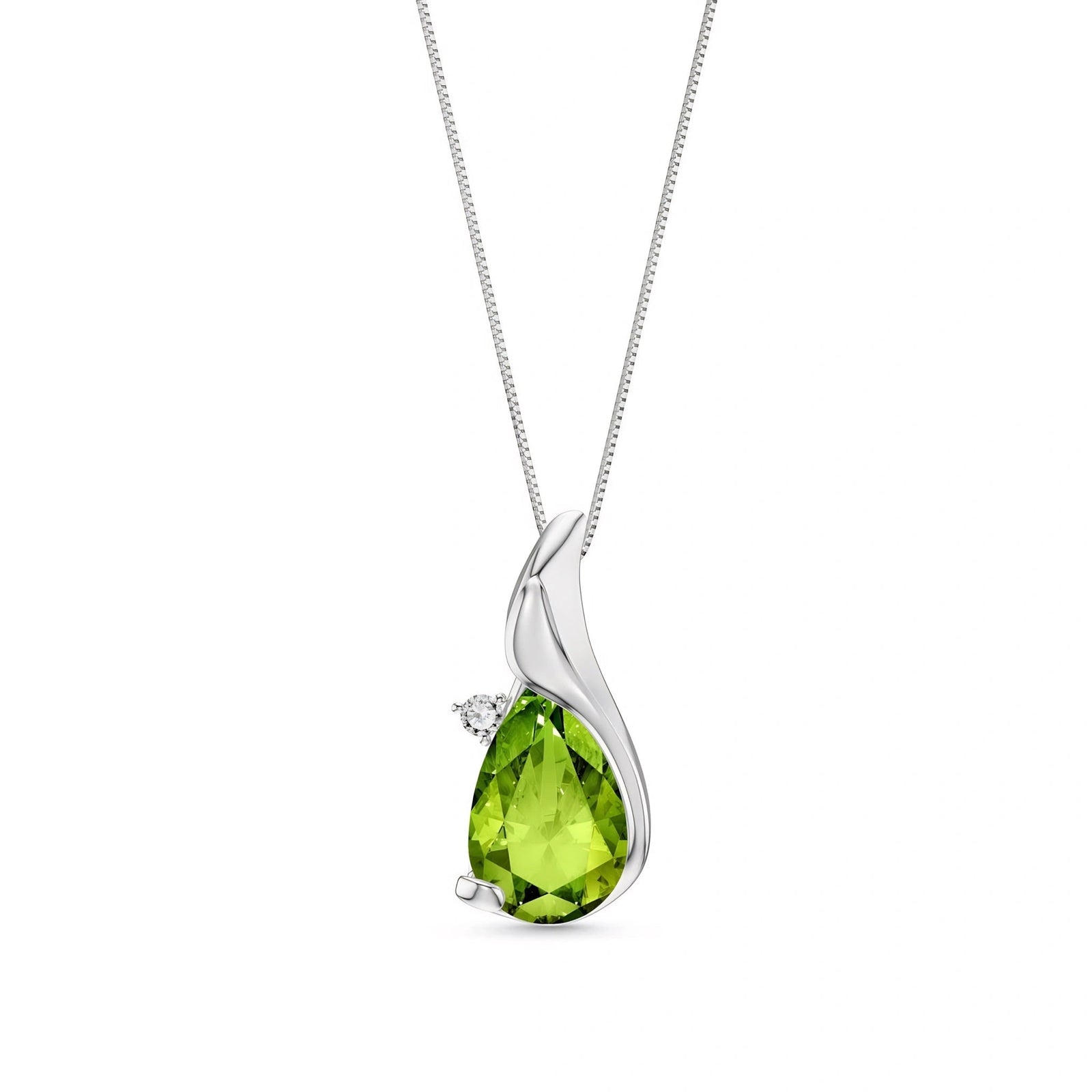 White Gold Peridot & Diamond — Narcisa