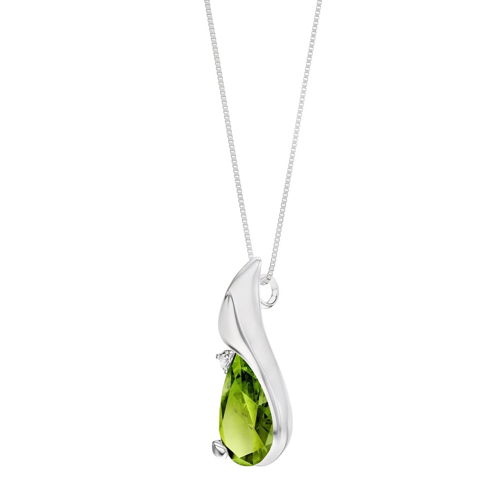 White Gold Peridot & Diamond — Narcisa