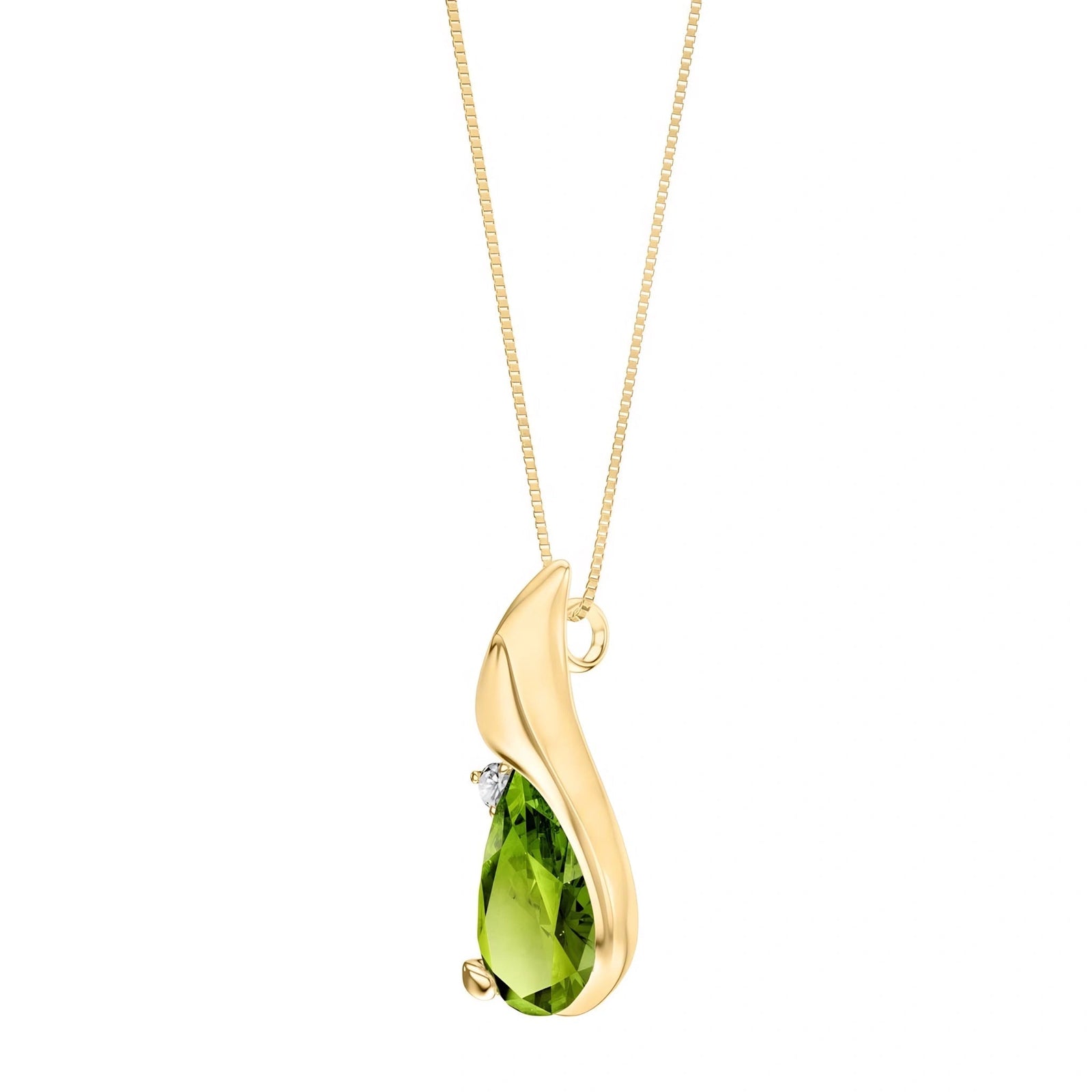 Yellow Gold Peridot & Diamond — Narcisa