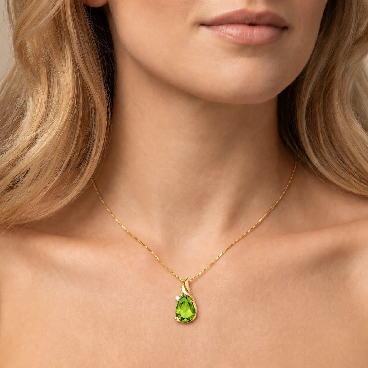 Yellow Gold Peridot & Diamond — Narcisa