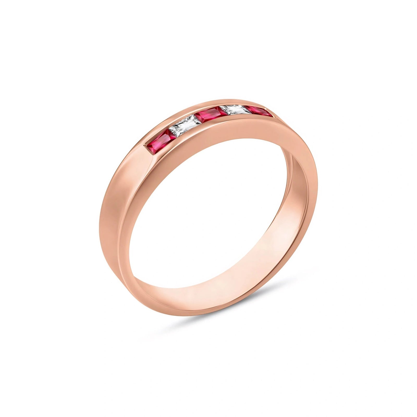 Rose Gold White Topaz & Ruby — Nazzarena