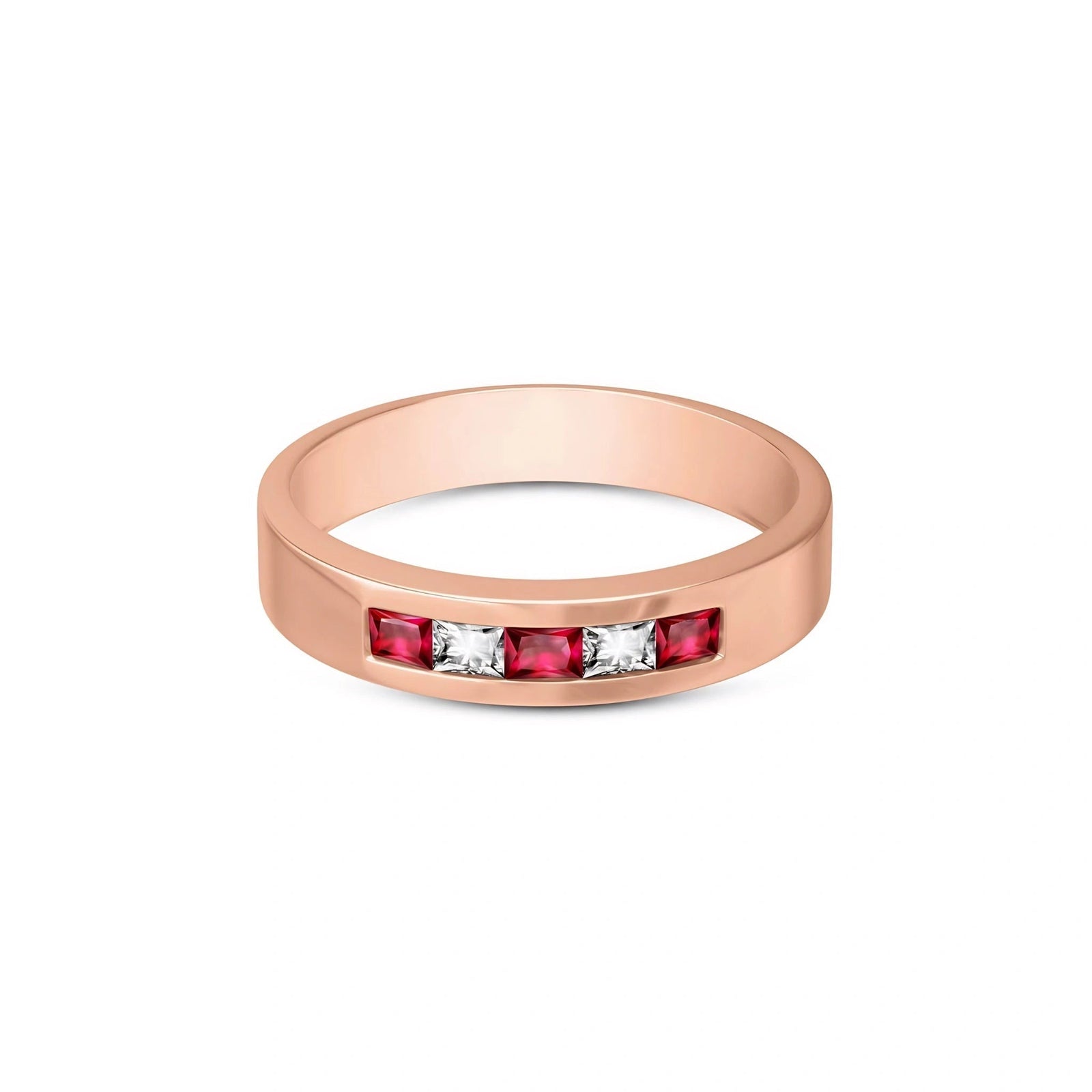 Rose Gold White Topaz & Ruby — Nazzarena