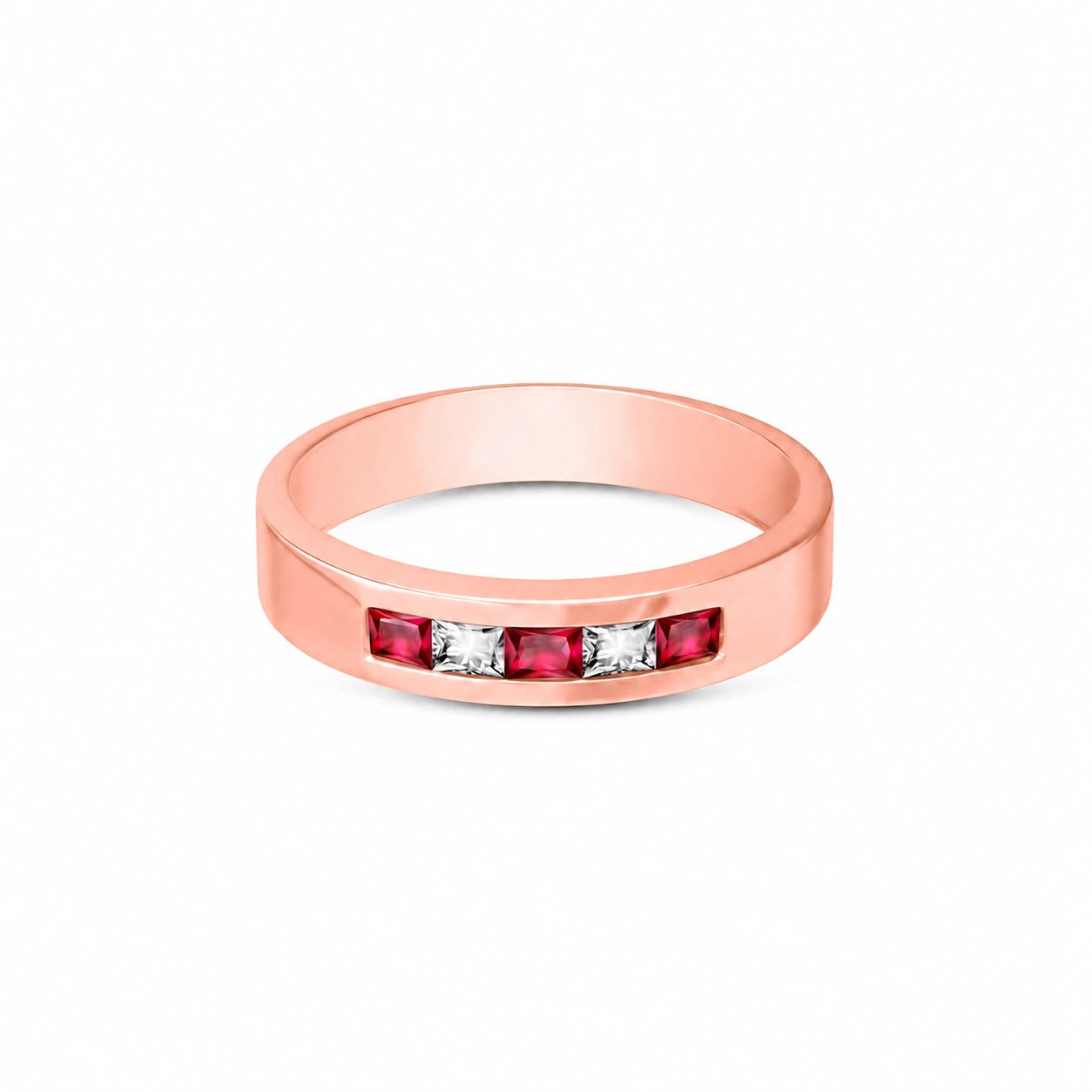 Rose Gold White Topaz & Sapphire — Nazzarena