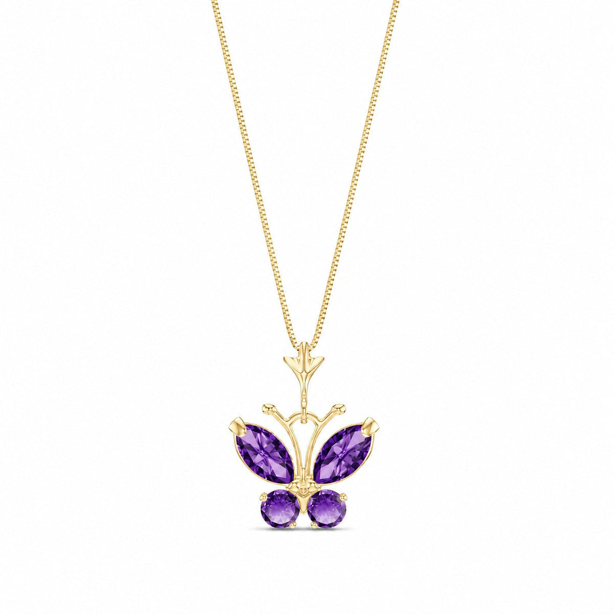 Yellow Gold Eternal Necklace Amethyst 10K — Miranda