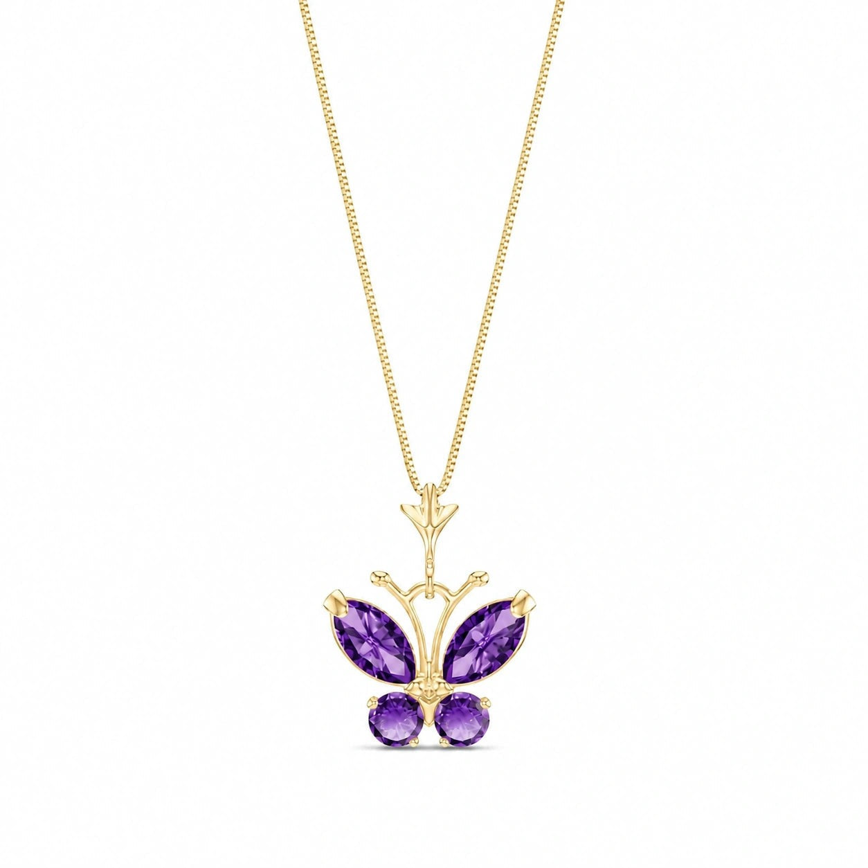 Yellow Gold Eternal Necklace Amethyst 10K — Miranda