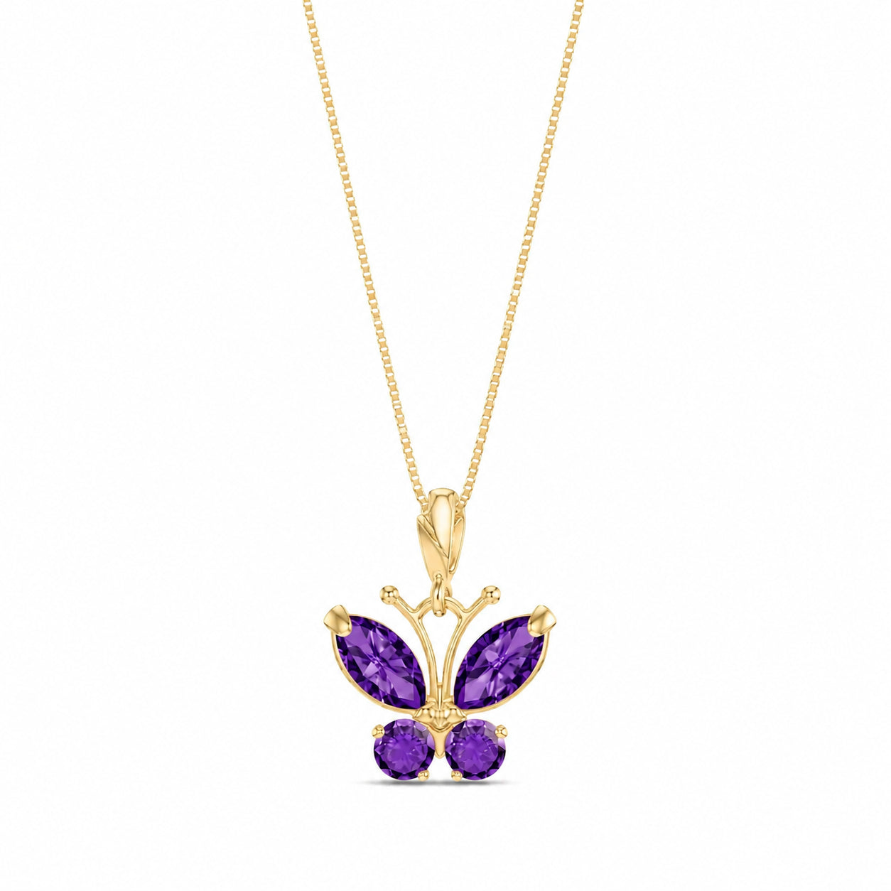 Yellow Gold Eternal Necklace Amethyst 10K — Miranda