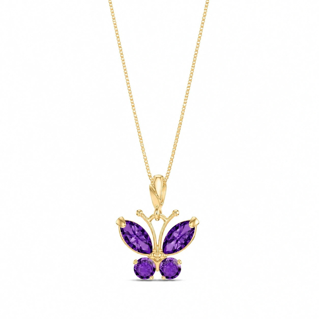 Yellow Gold Eternal Necklace Amethyst 10K — Miranda