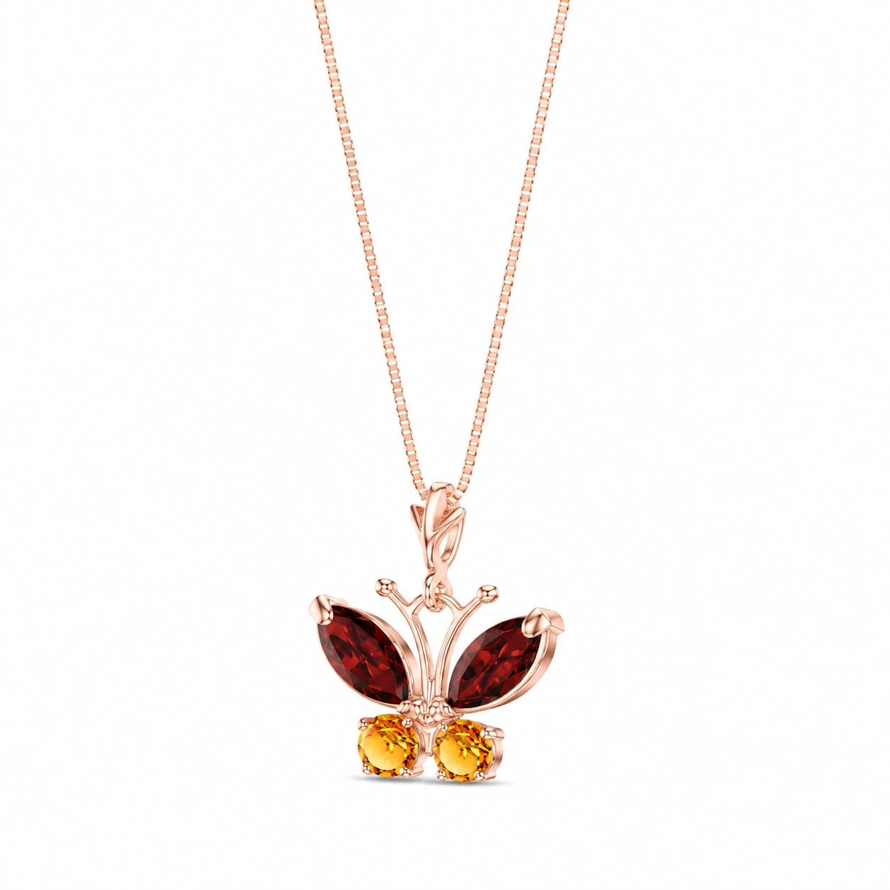 Rose Gold Eternal Necklace Aquamarine 10K — Miranda