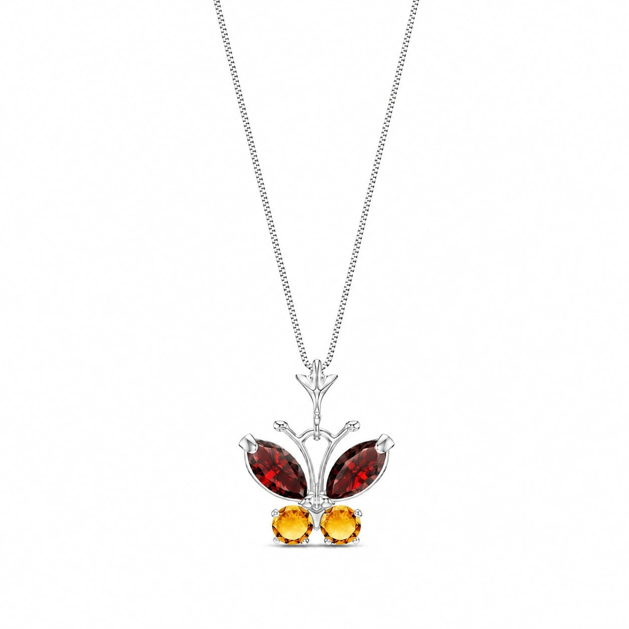 White Gold Eternal Necklace Aquamarine 10K — Miranda