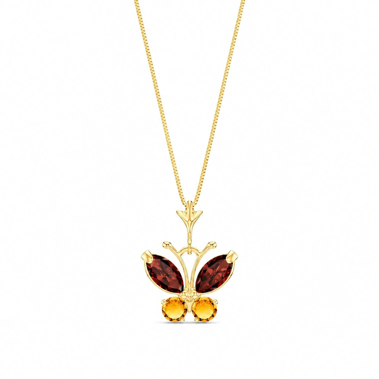 Yellow Gold Eternal Necklace Aquamarine 10K — Miranda