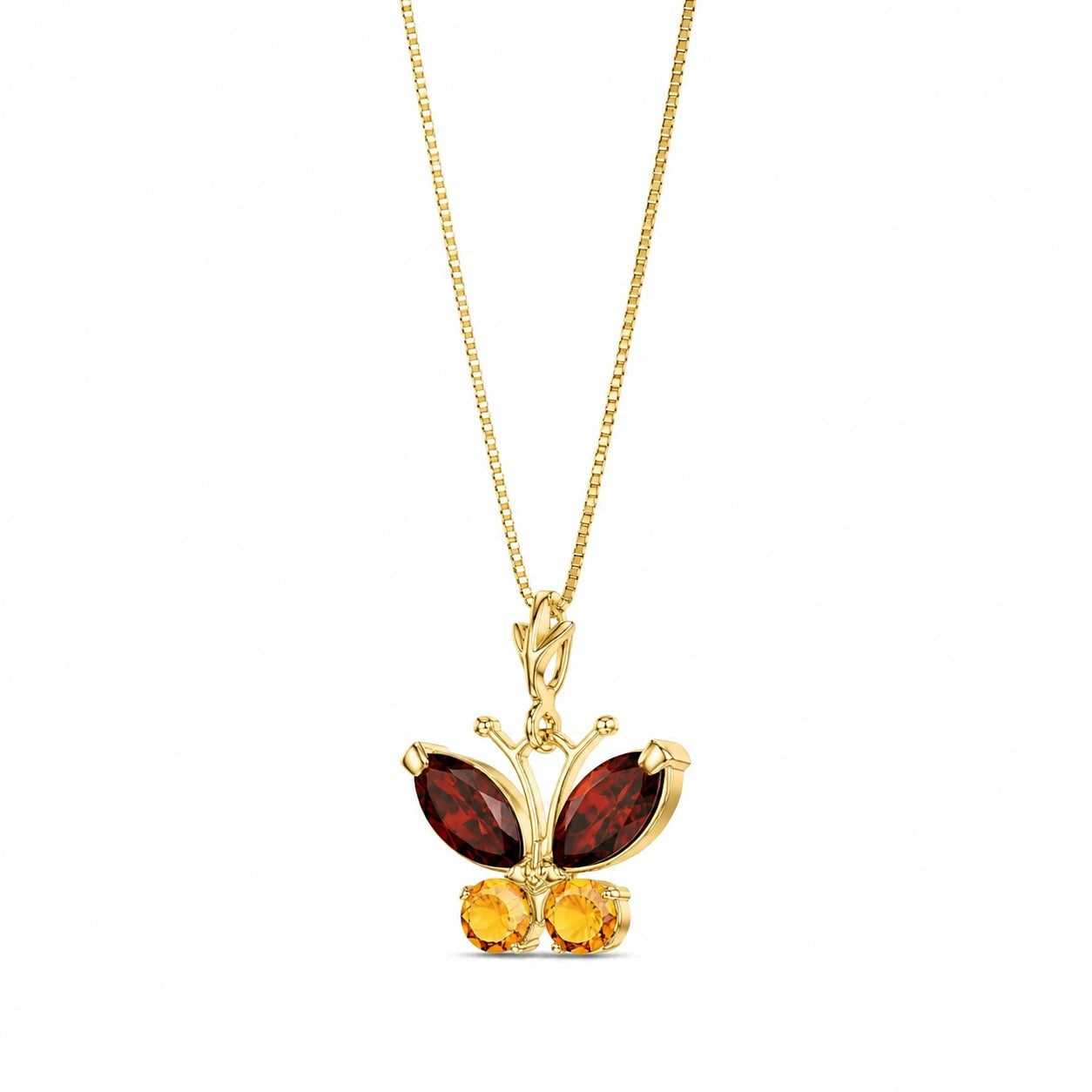 Yellow Gold Eternal Necklace Aquamarine 10K — Miranda