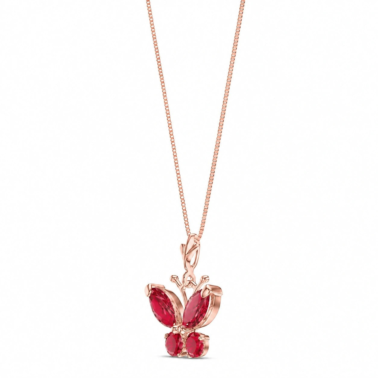 Rose Gold Eternal Necklace Blue Topaz 10K — Miranda