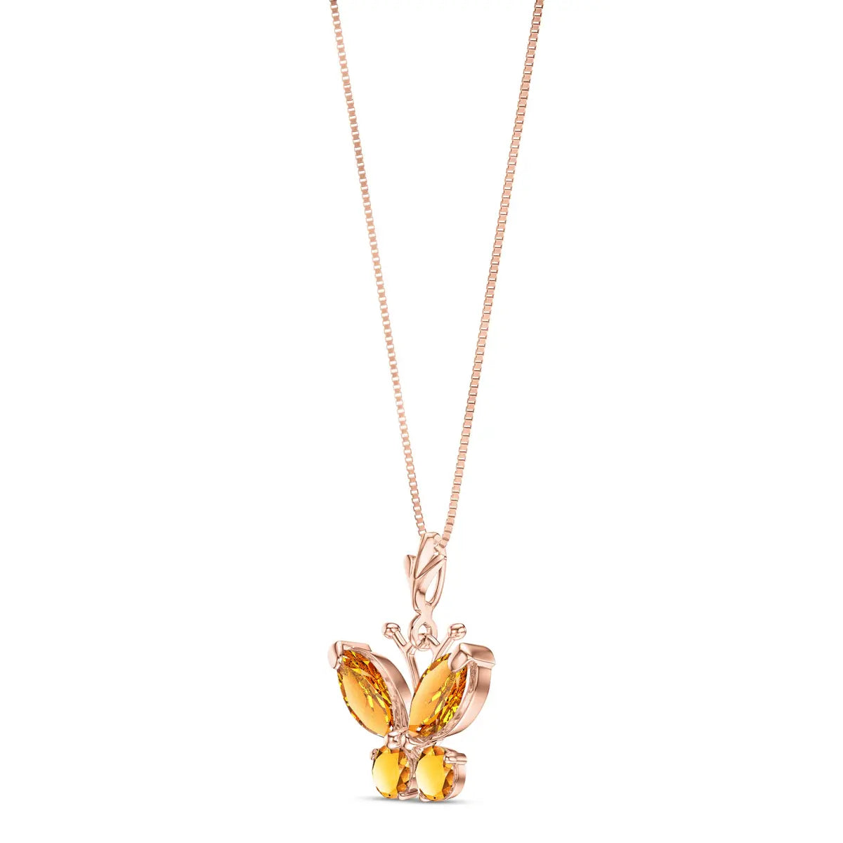 Rose Gold Eternal Necklace Citrine 10K — Miranda