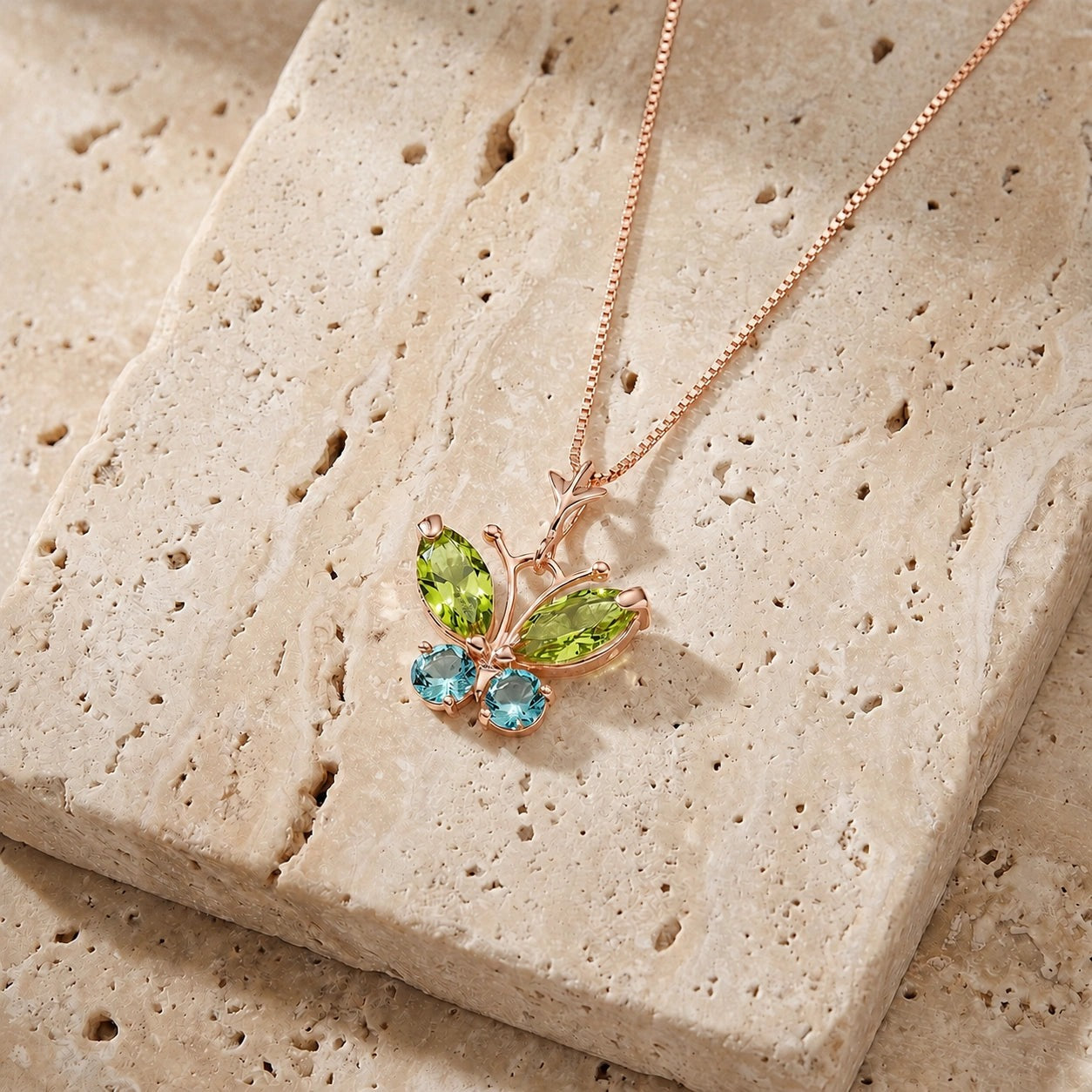 Rose Gold Eternal Necklace Citrine 10K — Miranda