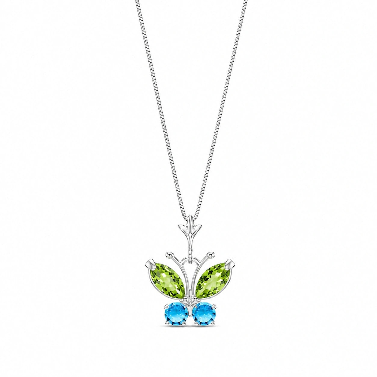 White Gold Eternal Necklace Citrine 10K — Miranda
