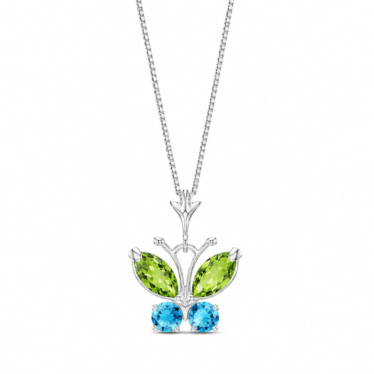 White Gold Eternal Necklace Citrine 10K — Miranda