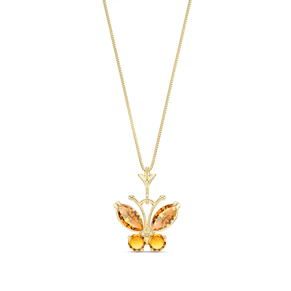 Yellow Gold Eternal Necklace Citrine 10K — Miranda