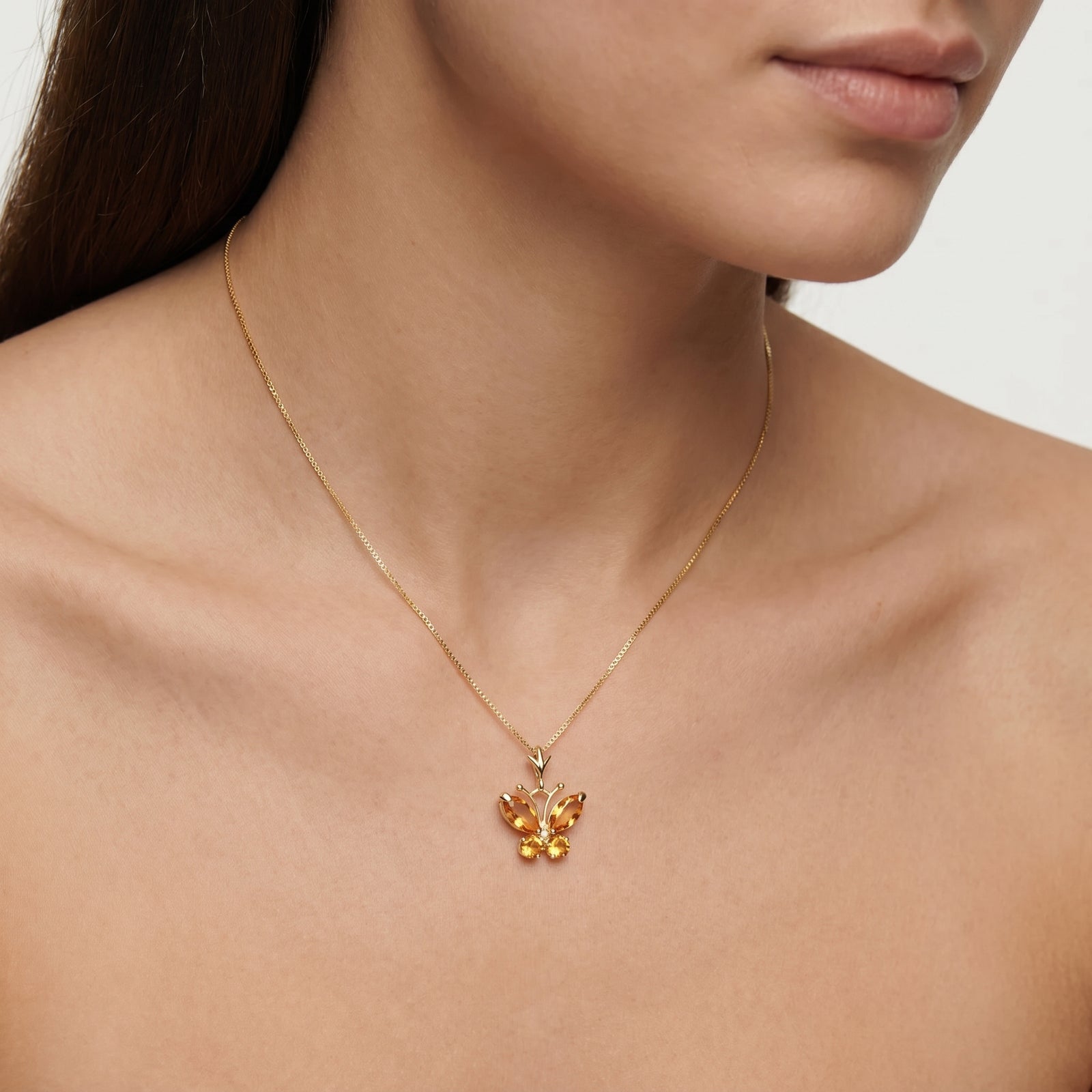 Yellow Gold Eternal Necklace Citrine 10K — Miranda