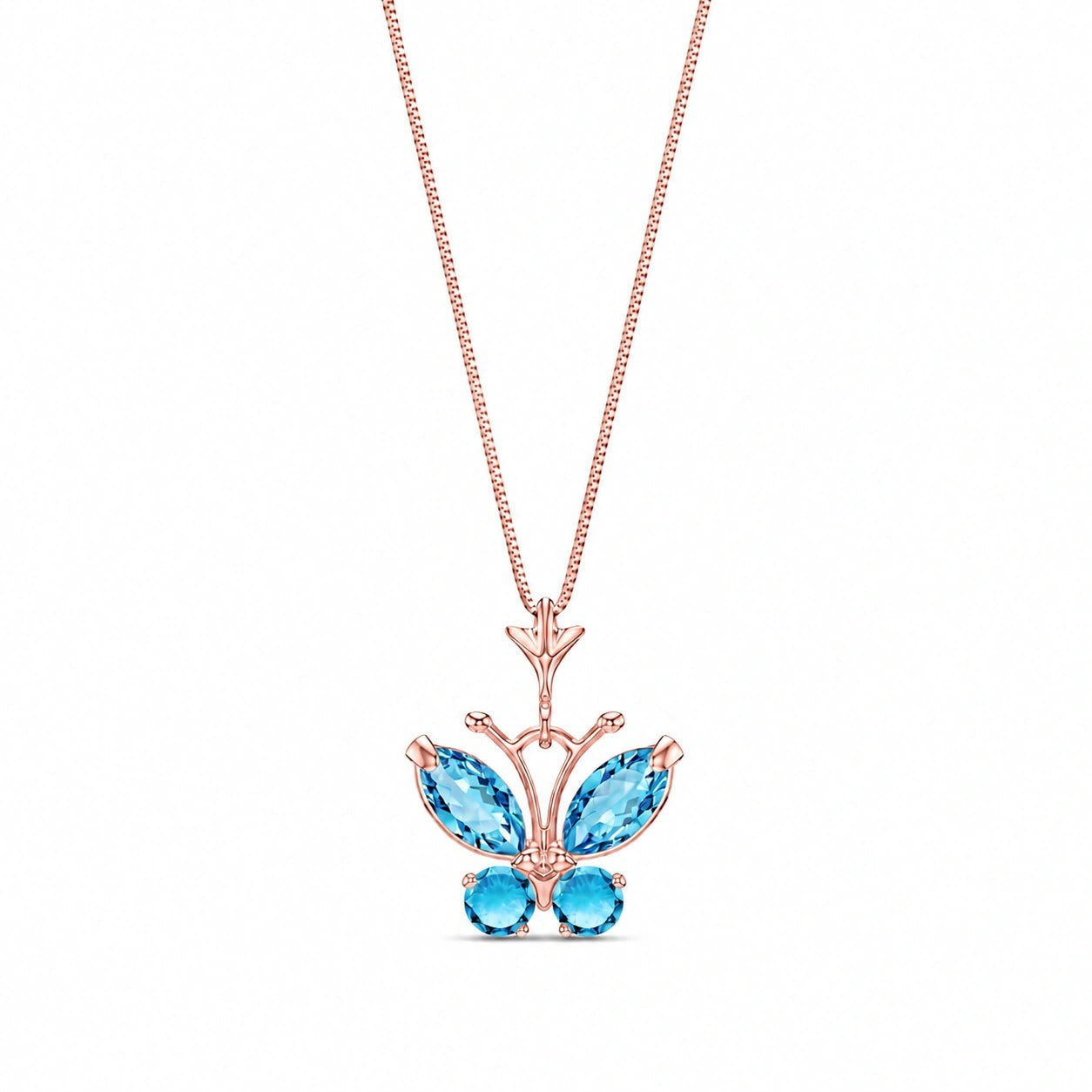 Rose Gold Eternal Necklace Garnet 10K — Miranda