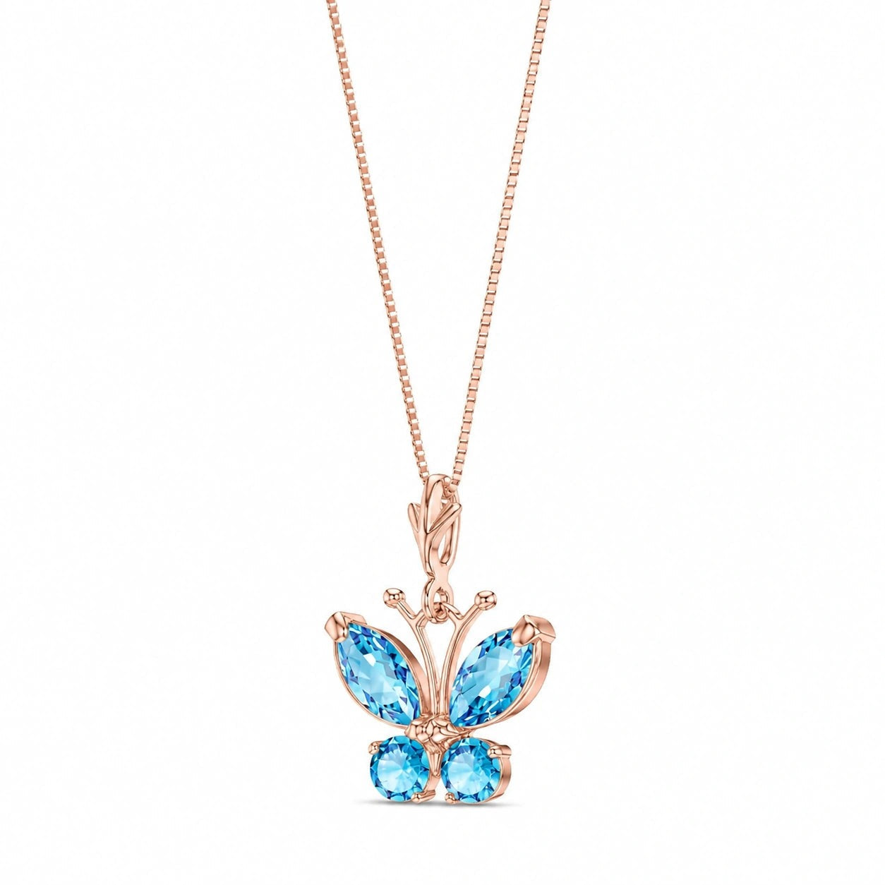Rose Gold Eternal Necklace Garnet 10K — Miranda