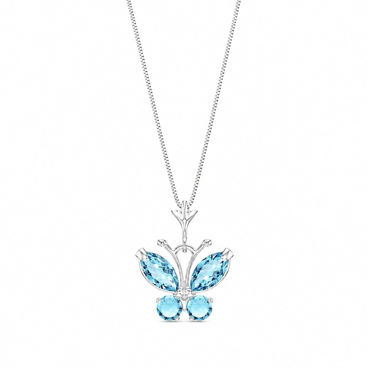White Gold Eternal Necklace Garnet 10K — Miranda