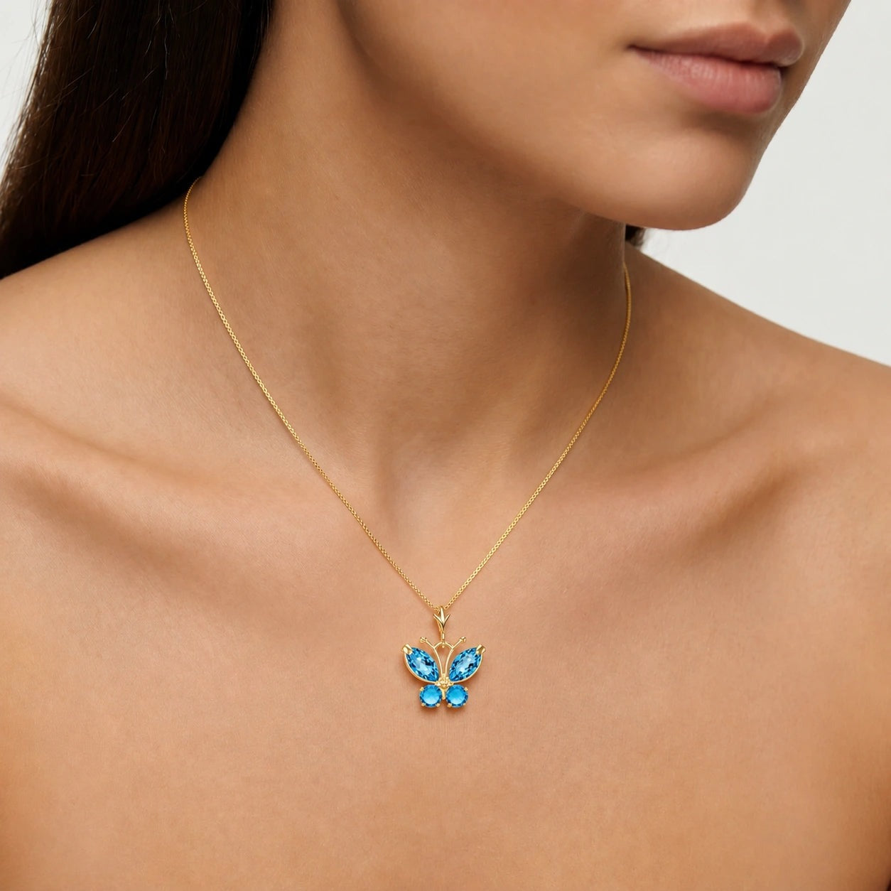 Yellow Gold Eternal Necklace Garnet 10K — Miranda