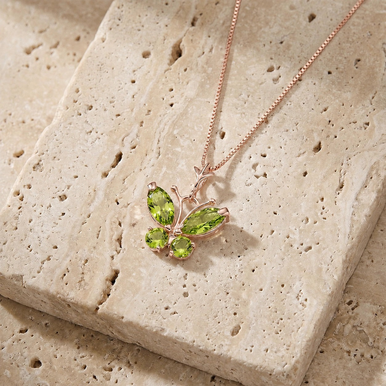 Rose Gold Eternal Necklace Opal 10K — Miranda