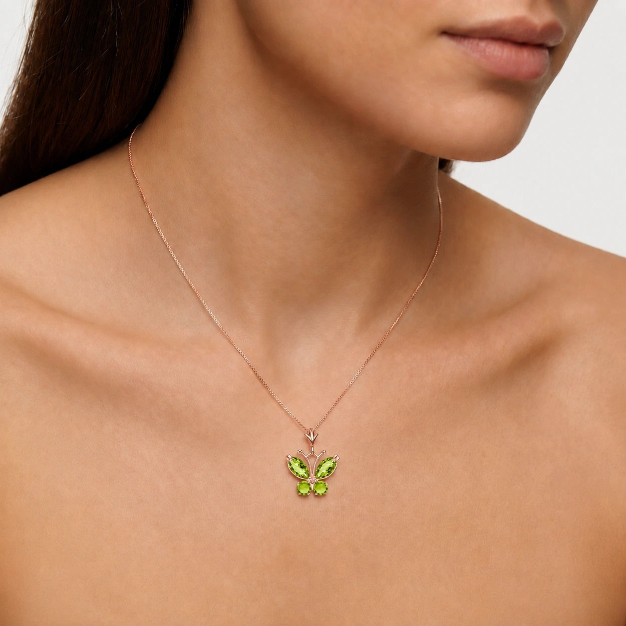 Rose Gold Eternal Necklace Opal 10K — Miranda