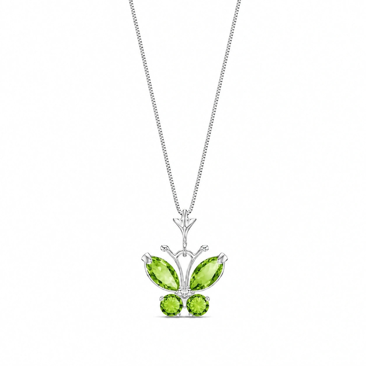 White Gold Eternal Necklace Opal 10K — Miranda