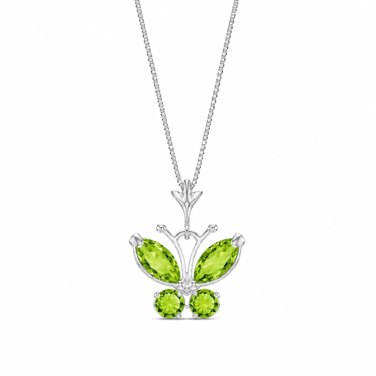 White Gold Eternal Necklace Opal 10K — Miranda