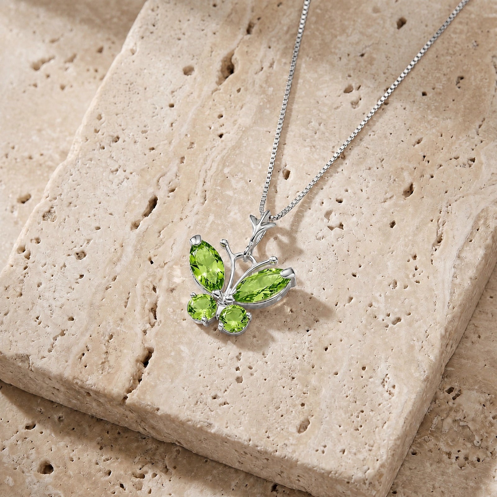 White Gold Eternal Necklace Opal 10K — Miranda