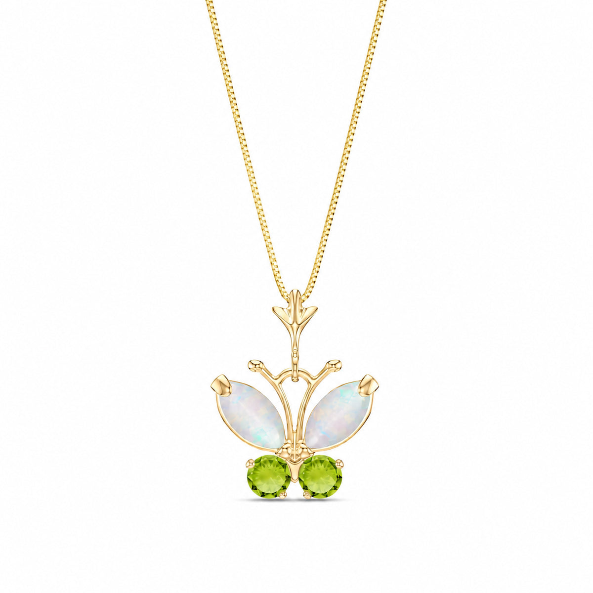 Yellow Gold Eternal Necklace Opal 10K — Miranda