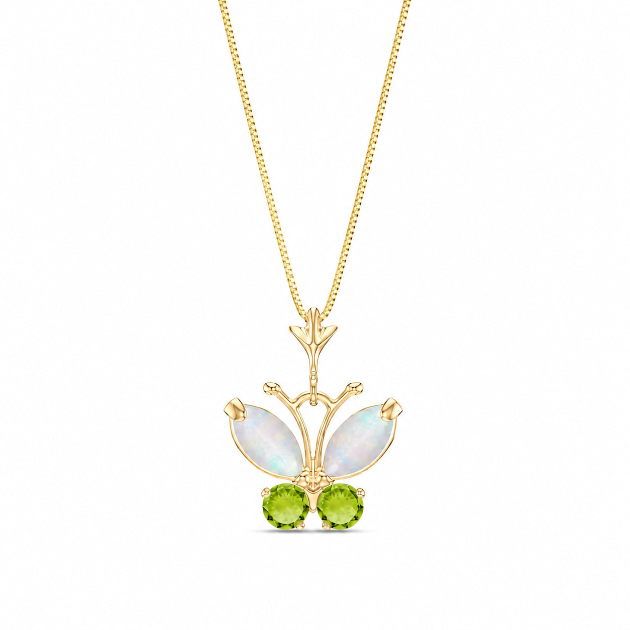 Yellow Gold Eternal Necklace Opal 10K — Miranda